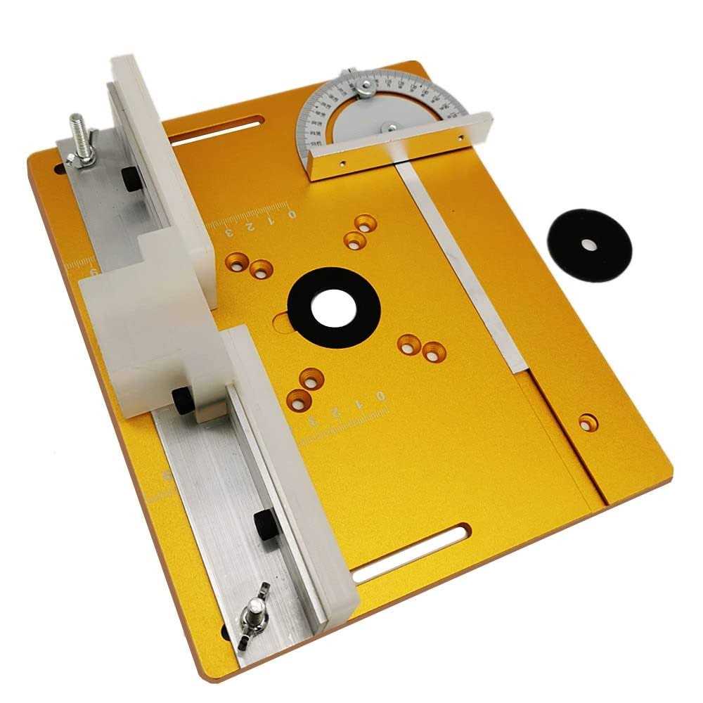 Aluminum Router Table Insert Plate with Miter Gauge J634139