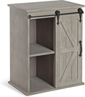 Wooden Freestanding Storage Cabinet with Sliding Barn Door E980607