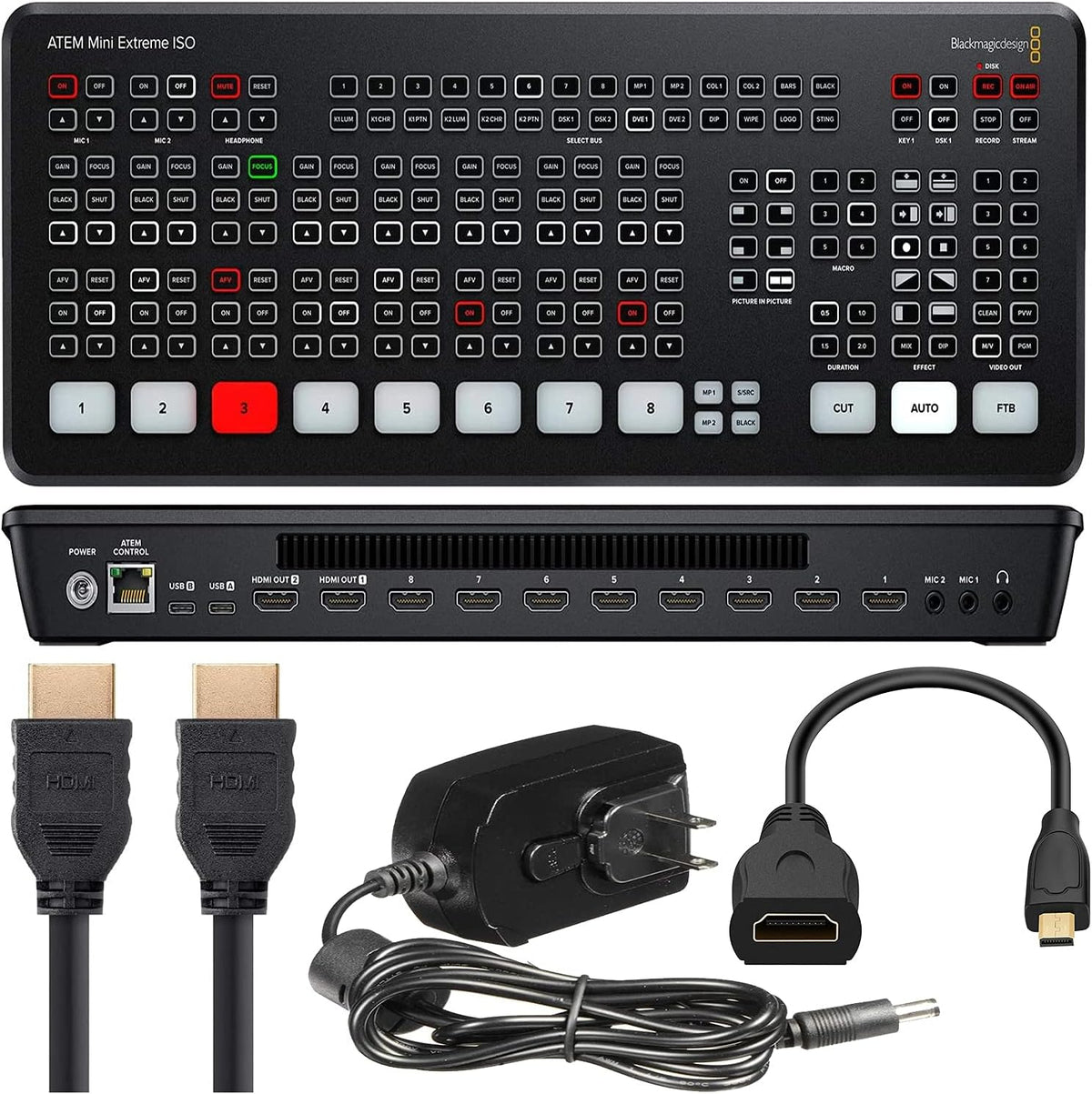 HDMI Live Streaming Switcher with 12V Power Supply T86676
