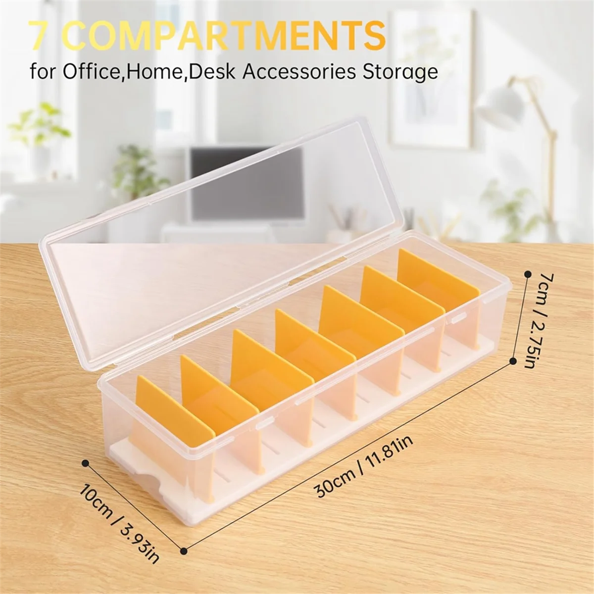 Clear Cable Organizer Box with Lid I982