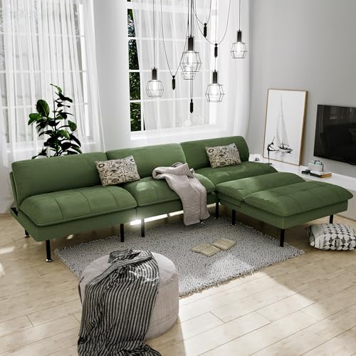 Green 4 in 1 Convertible Futon Sofa Bed H343317
