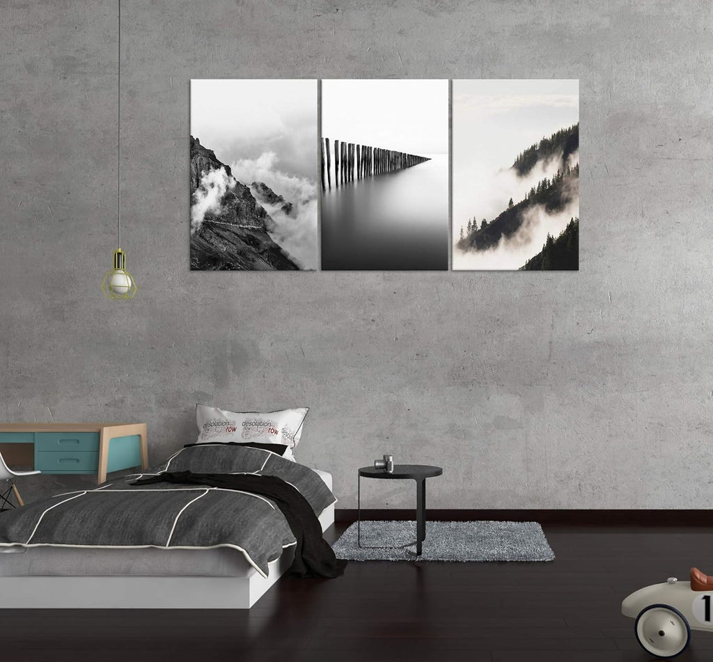 Black and White Canvas Wall Art D89021