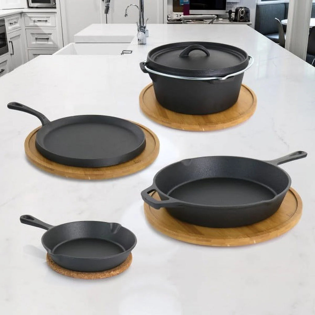 Pre-Seasoned Cast Iron 5-Piece Cookware Set L396