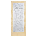 32 in. x 80 in. Solid Wood Full Lite Frosted Glass Interior Door Slab D1670