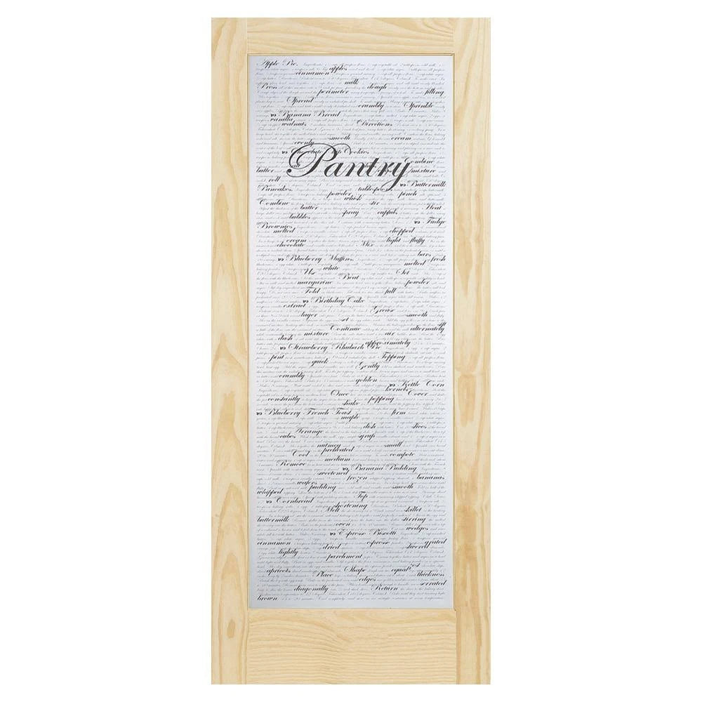 32 in. x 80 in. Solid Wood Full Lite Frosted Glass Interior Door Slab D1670