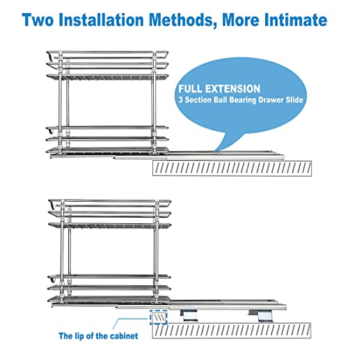2 Tier Pull Out Spice Rack Organizer R63589