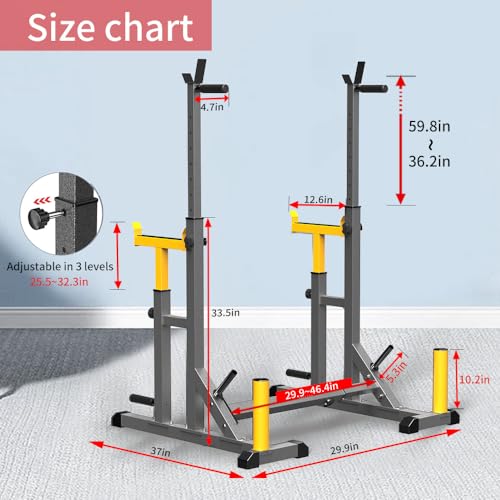Adjustable Squat Rack Barbell Rack X73361