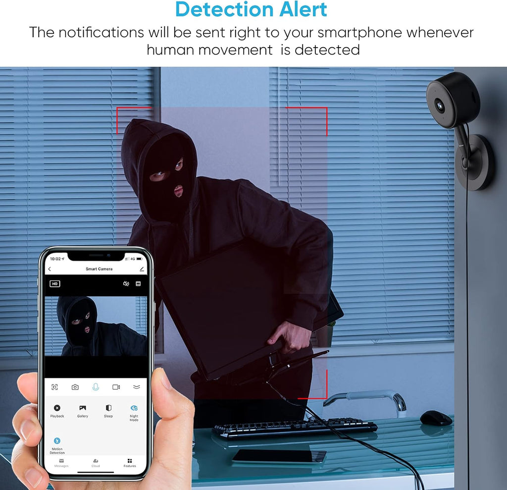 1080P HD Indoor Security Camera with Motion Detection, 2-Way Audio, Night Vision K275011