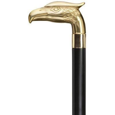 Brass Knob Black Shaft Walking Cane Y680