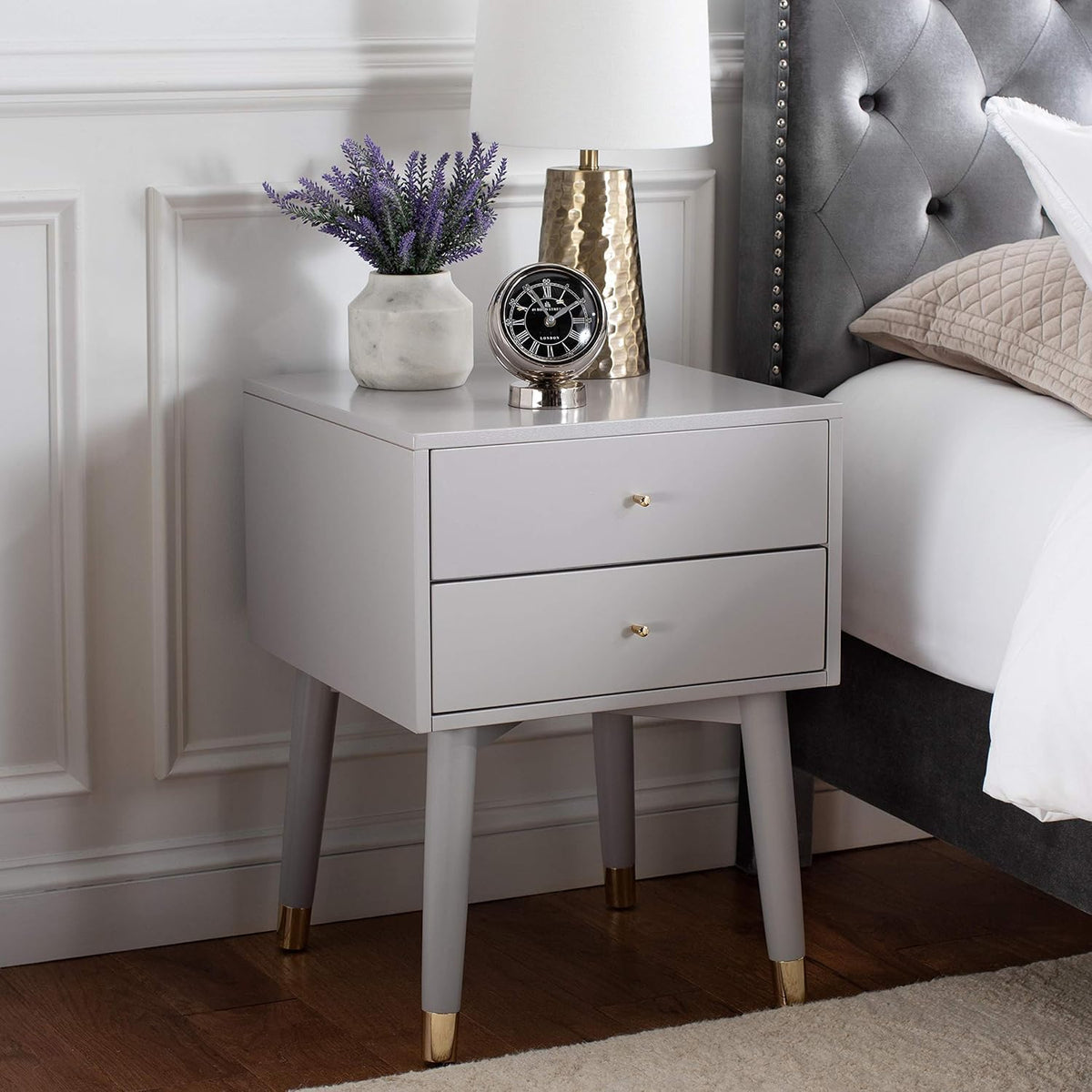 Navy Blue Nightstand W4897