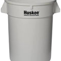 White 32 gal. Round Plastic Trash Can H287553
