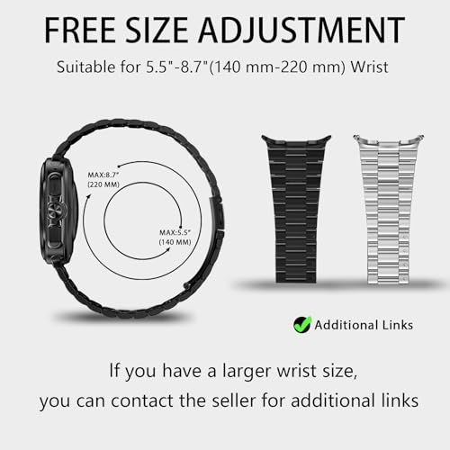 Solid Stainless Steel Band Compatible Samsung Galaxy Watch Ultra 47mm with Pc Case P98310