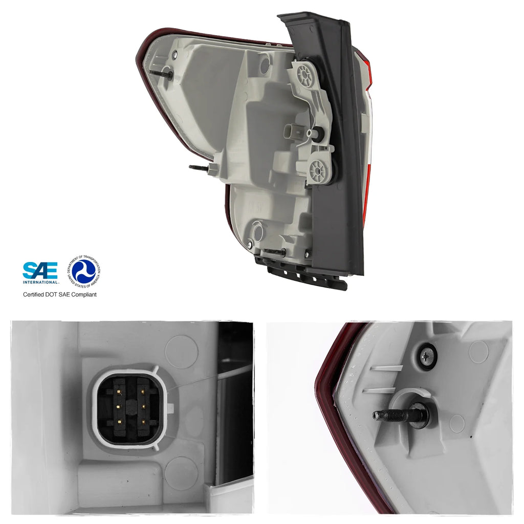 Full LED Chrome Tail Light Pair J2210