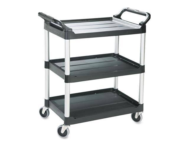 Black Three-Shelf Service Cart L268