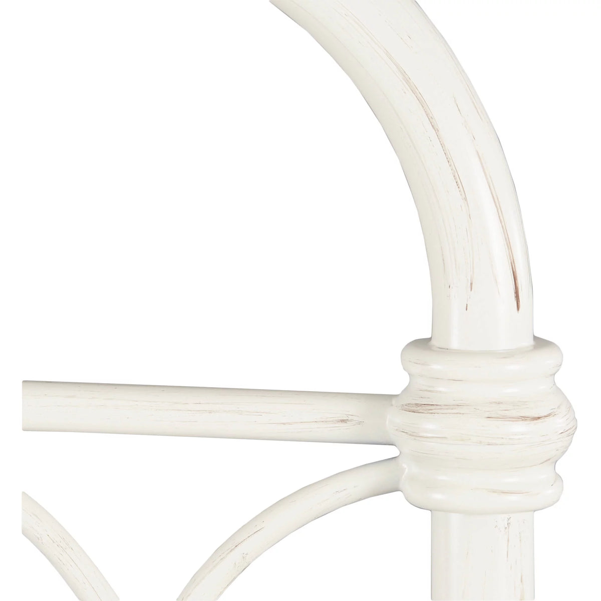 White Classic Metal Twin Bed O96177