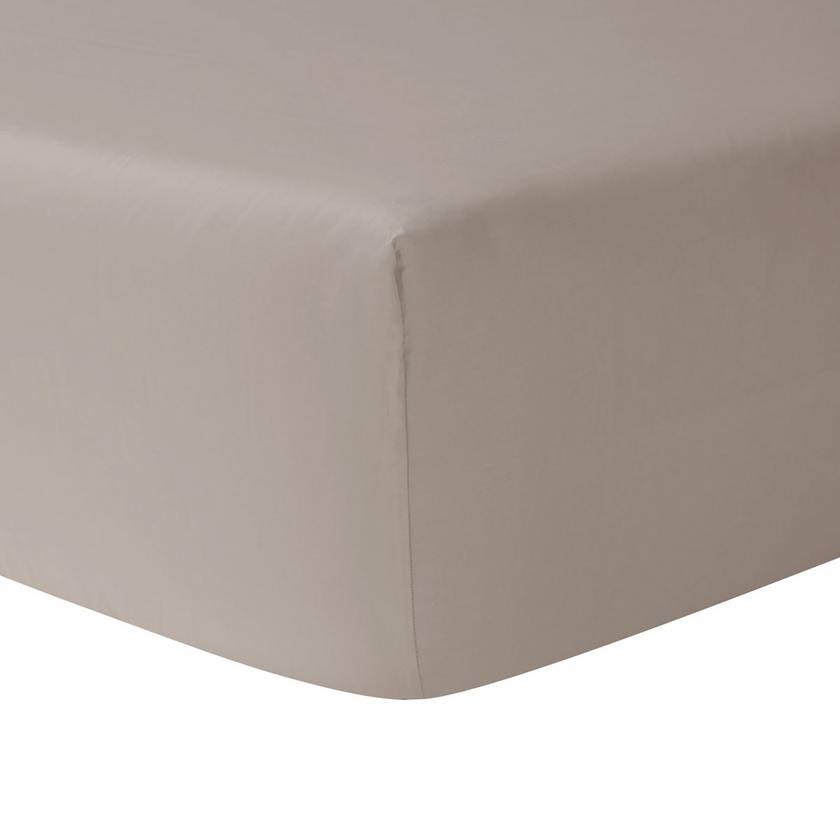 Fitted Sheet, taupe-grey, 180 x 200 cm M464842