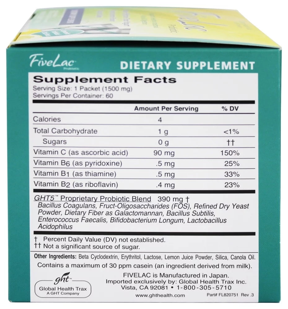 Probiotic Natural Lemon Flavor 60 Packet(s) W921