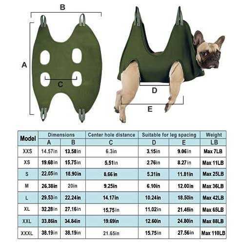 10 in 1 Pet Grooming Hammock Harness with Nail Clippers W463