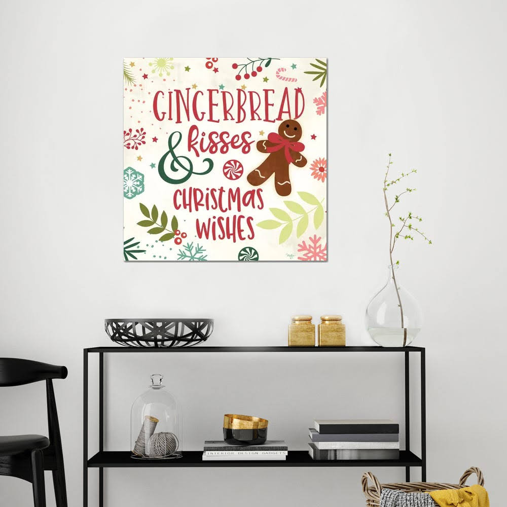 Gingerbread Kisses Wrapped Canvas S184455