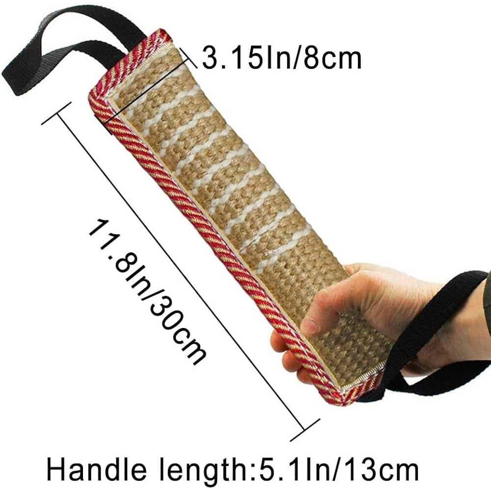 Dog Tug Toy Jute Bite Pillow F942193