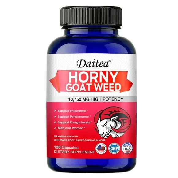 Horny Goat Weed Extract Complex with Tribulus Saw Palmetto Tongkat Ali and Maca Root 120 Capsules W57738