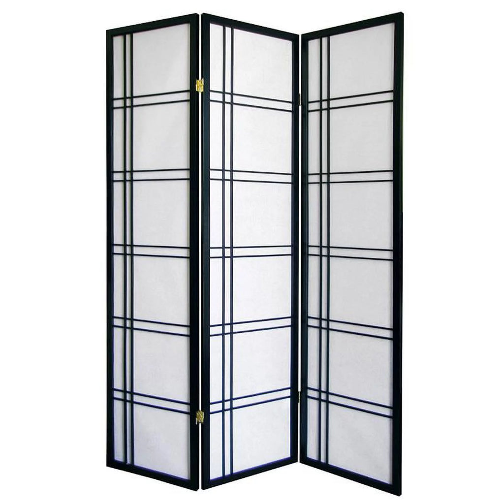 3-Panel Room Divider Black K84157