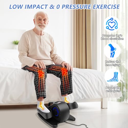Adjustable Seated Under Desk Elliptical Machine with Remote J9879