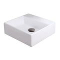 White Square Wall Mount Bathroom Sink Faucet M3860