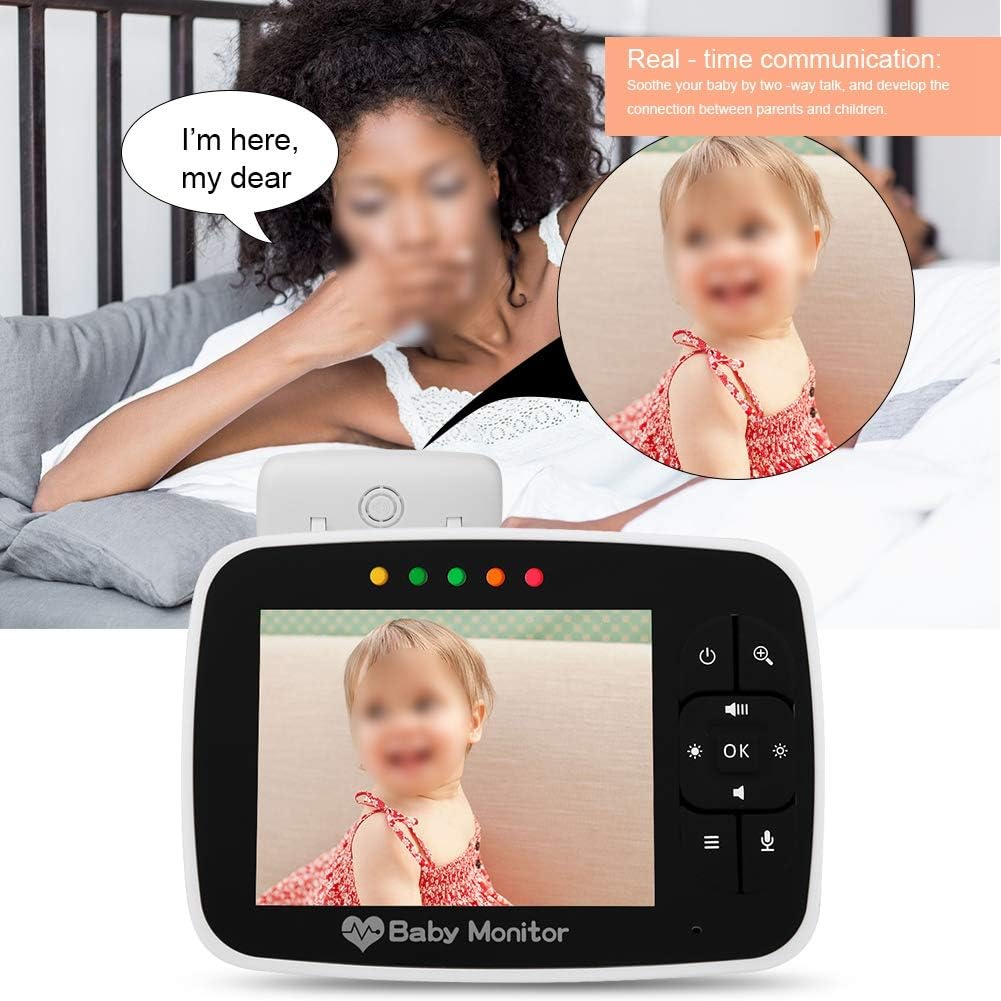 Baby Monitor with 3.5 LCD Display, IR Night Vision, 2 Way Audio Talk F967755