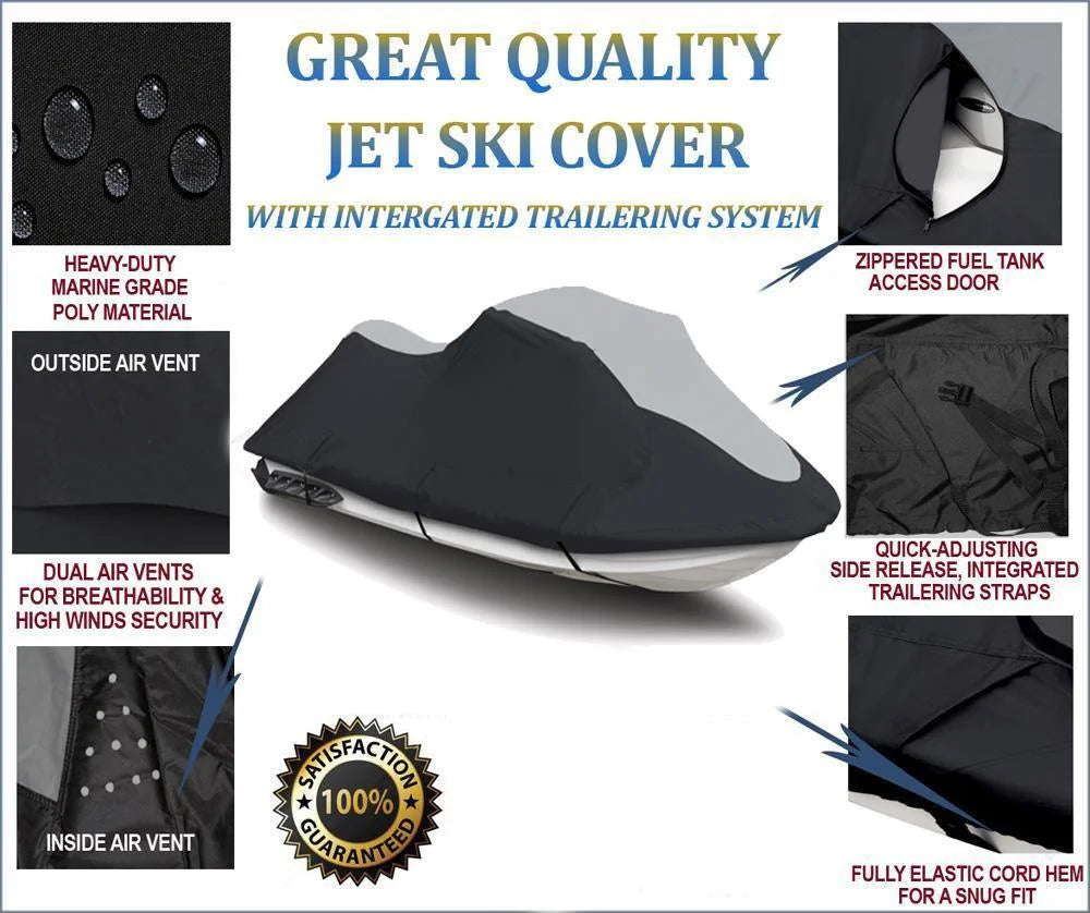 Black/Grey PWC JetSki Cover T24417