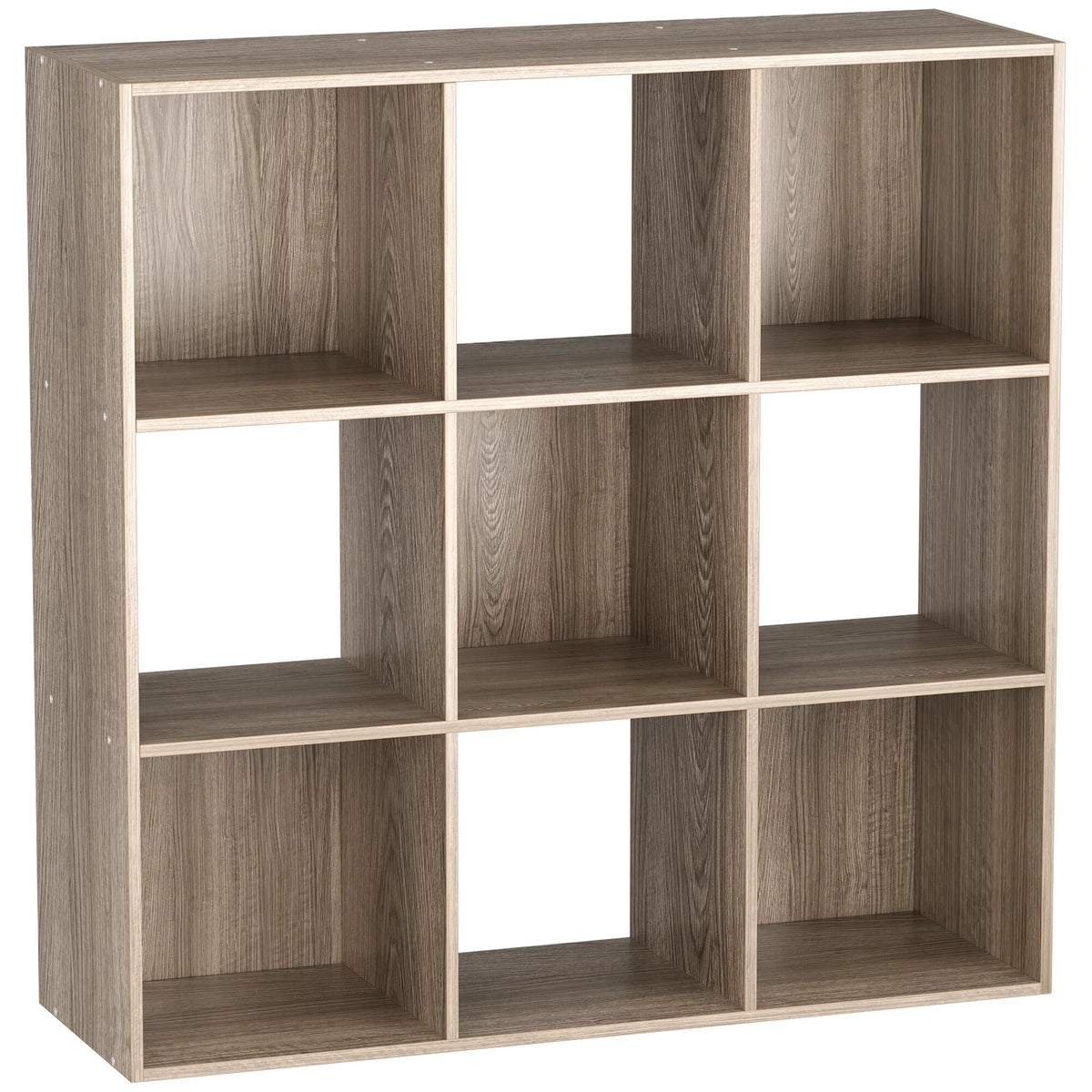 9 Cube 3 Tier MDF Bookshelf Brown M39197