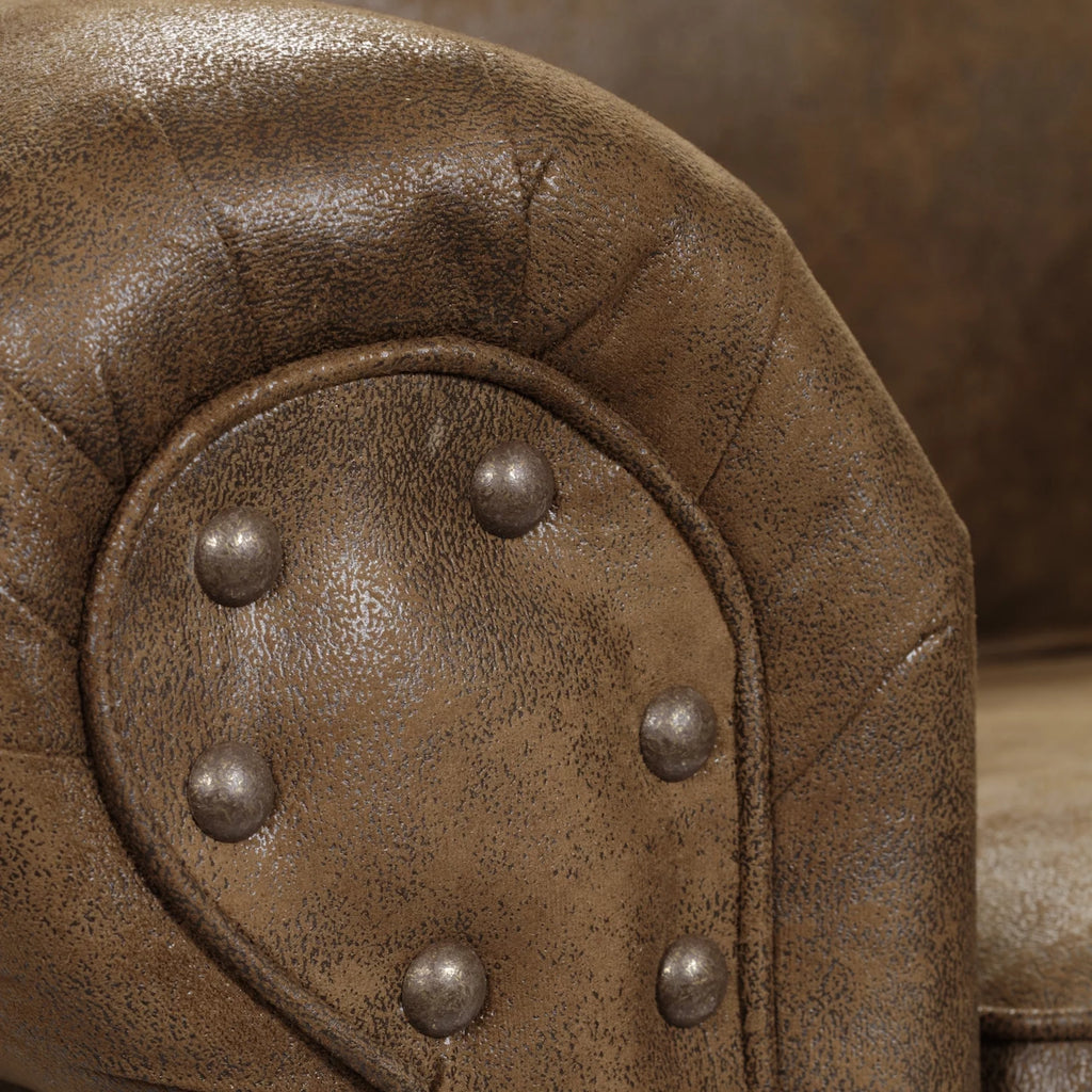 Microfiber Wild Horses Sofa in Brown Z314666