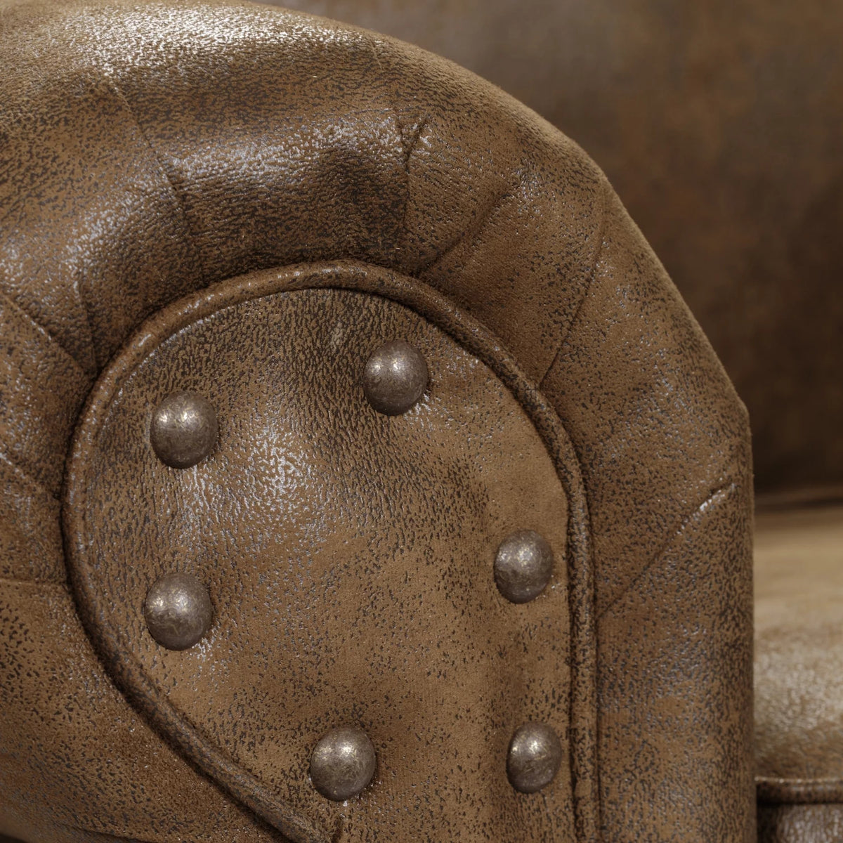 Microfiber Wild Horses Sofa in Brown Z314666