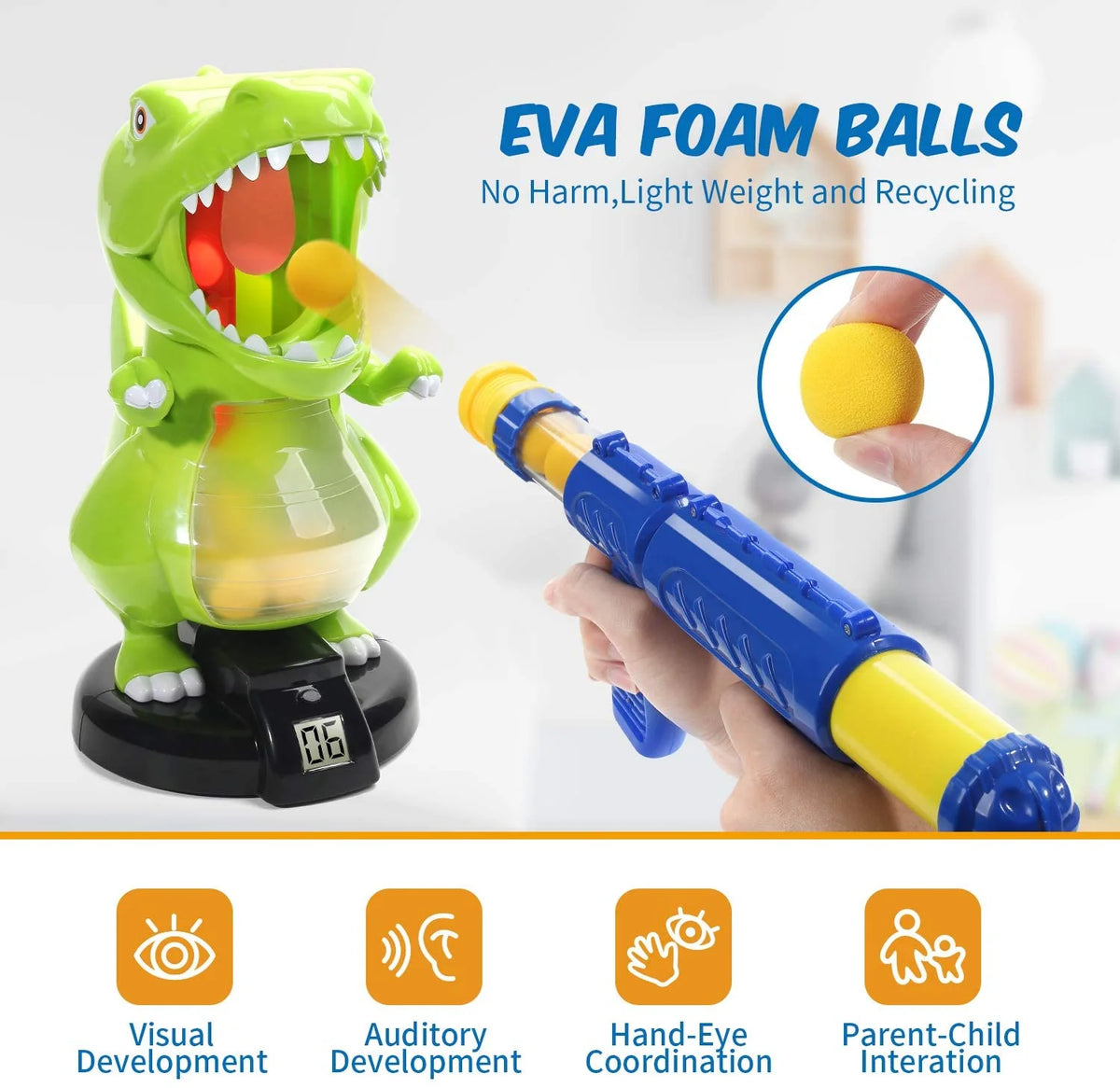 Electronic Target Shooting Game with 24 Foam Balls L353