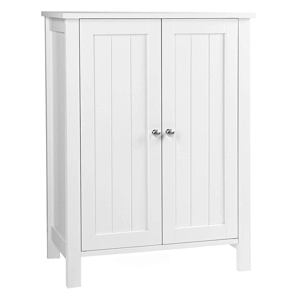 White Storage Cabinet with Double Door Adjustable Shelf K986661