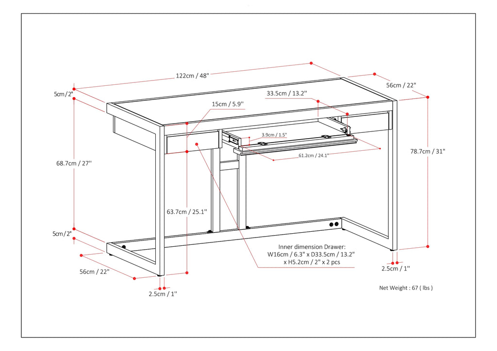 Wood Small Desk Q6976