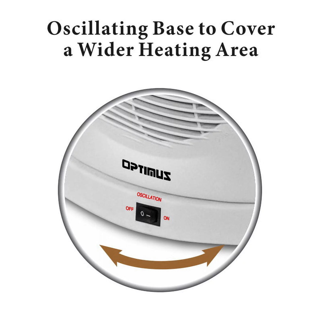 Portable Oscillating Fan Heater with Thermostat H381