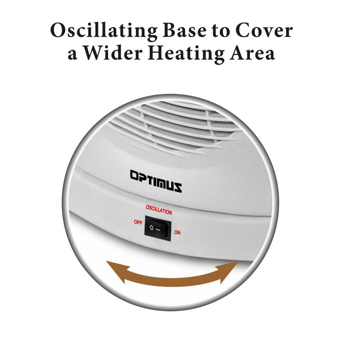 Portable Oscillating Fan Heater with Thermostat H381