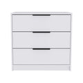28" White Manufactured Wood Three Drawer Dresser G985
