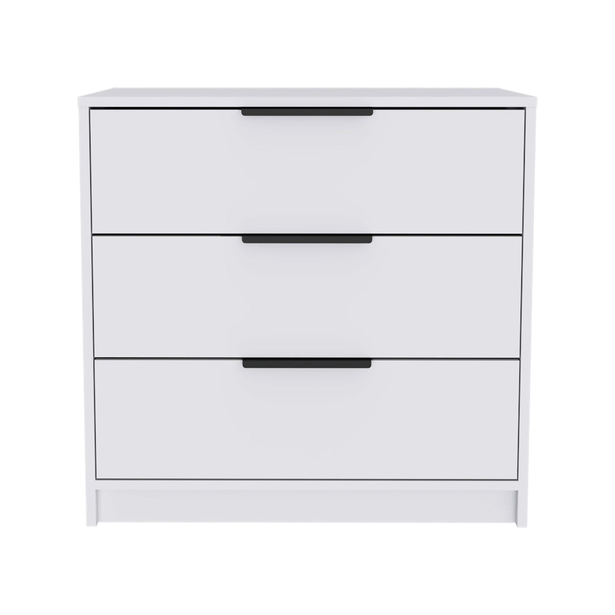 28" White Manufactured Wood Three Drawer Dresser G985