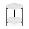 2-Tier Round Side End Table with Metal Legs X4887