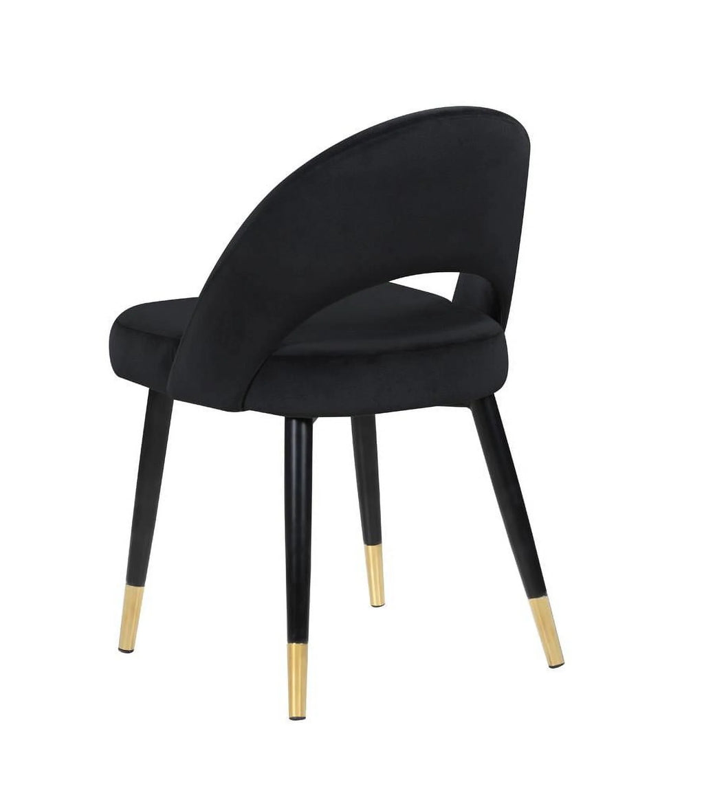 Arched Back Upholstered Side Chairs Black (Set of 2) M5470