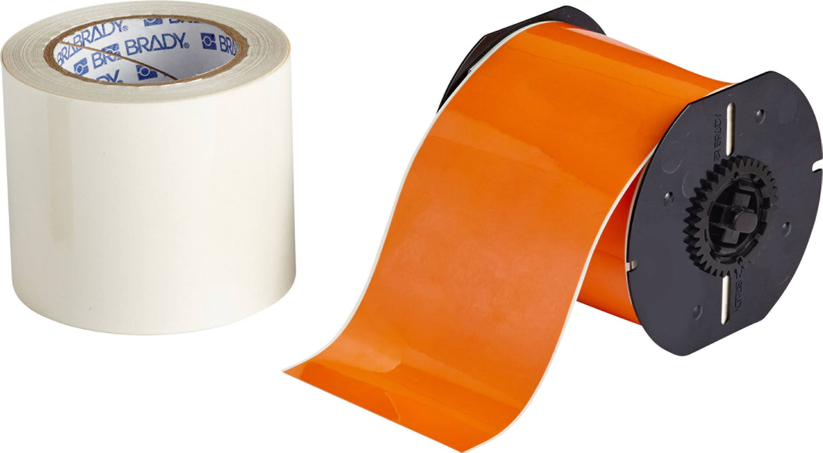Orange Polyester Label S40562