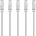 Cat 6 Snagless RJ45 Ethernet Cable 3 Feet White 100-Pack J36364