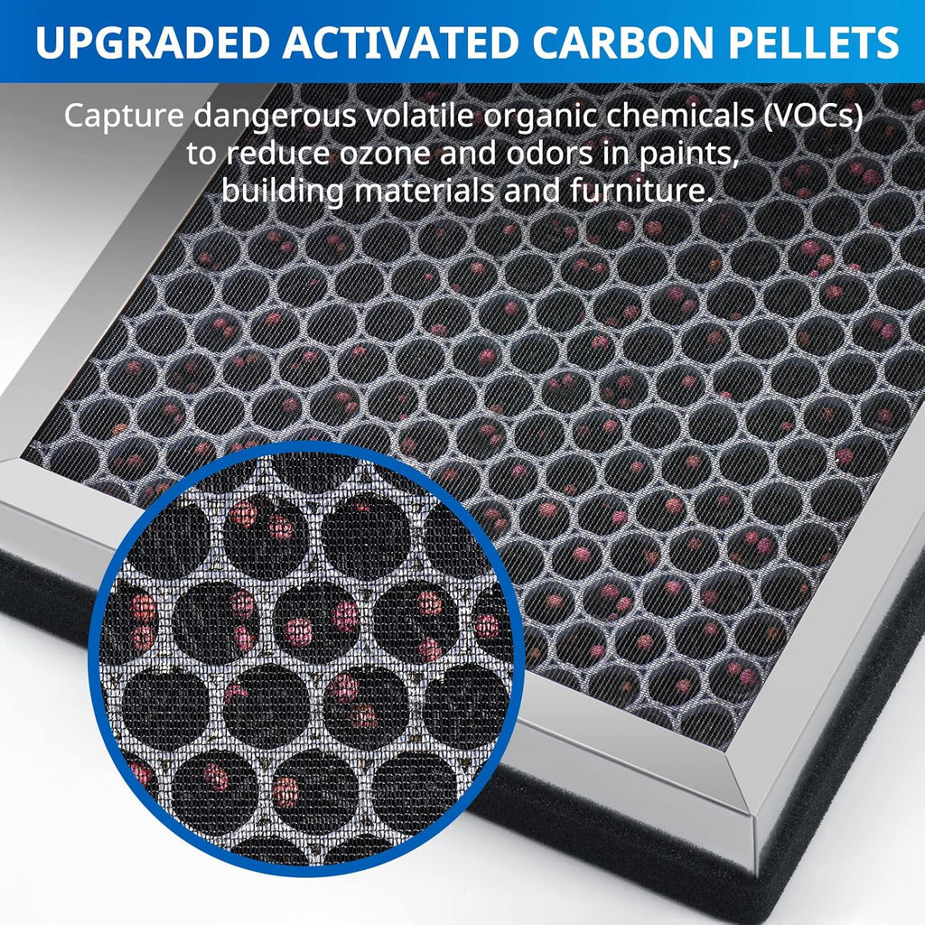 2 Pack H13 True HEPA Replacement Filter with Activated Carbon Filter H11387