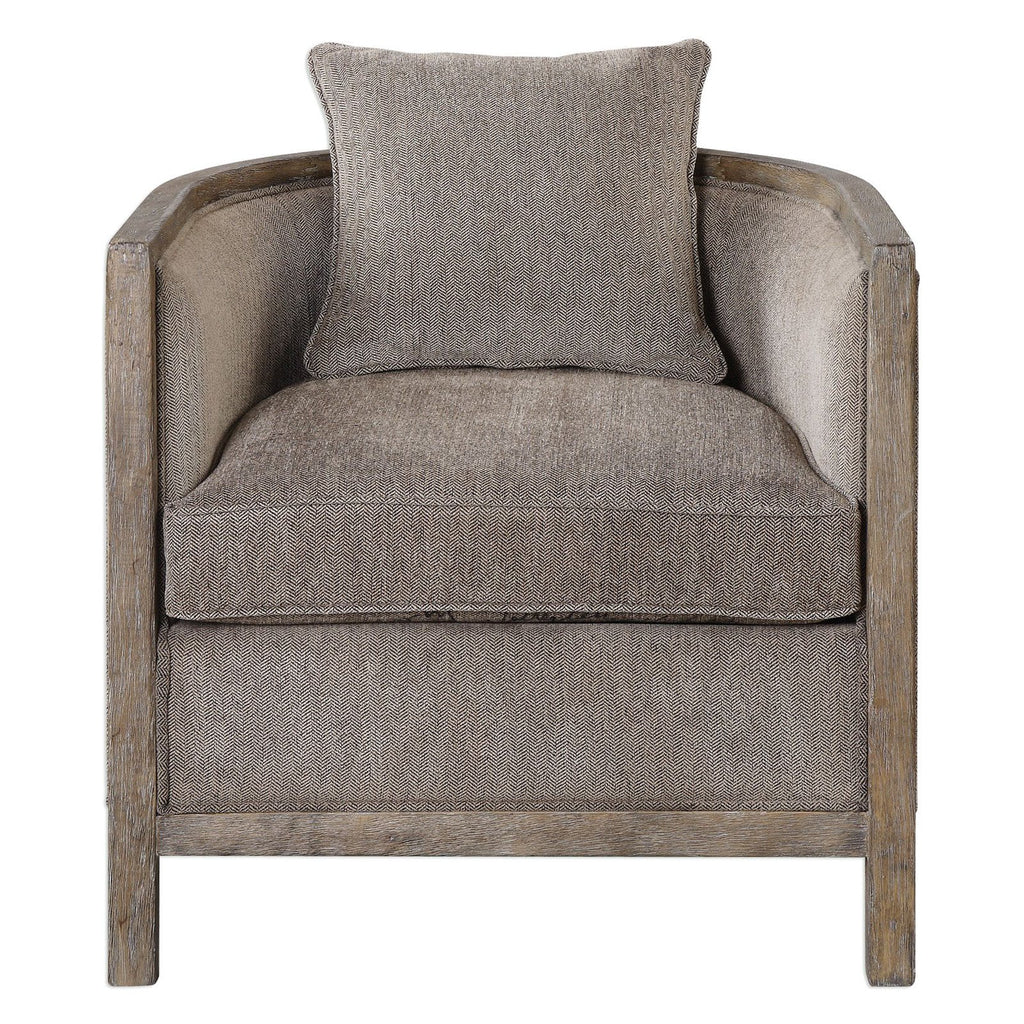 Gray Chenille Accent Chair S428891