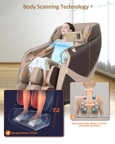 Beige Full Body Zero Gravity Shiatsu Massage Chair K667023