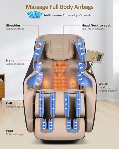Beige Full Body Zero Gravity Shiatsu Massage Chair K667023