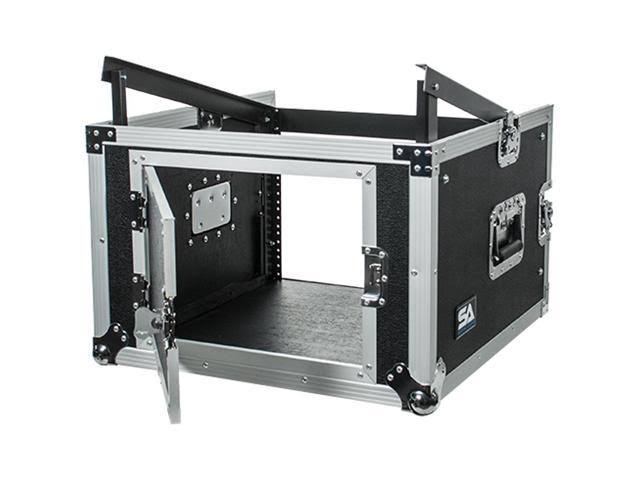 6 Space Rack Case with Slant Mixer Top H696