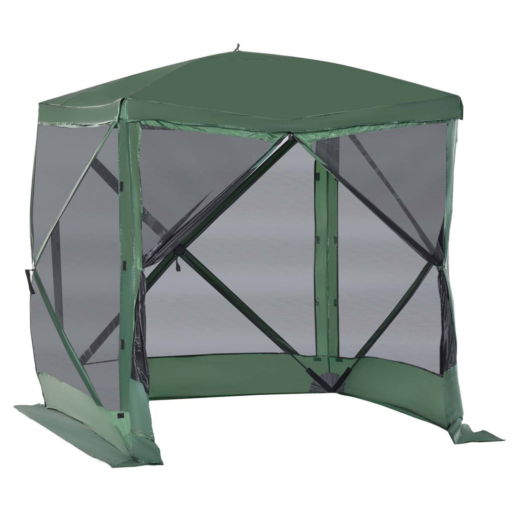 Beige Pop Up Camping Canopy Tent with Carry Bag H5029
